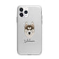 Siberian Husky Personalised Apple iPhone 11 Pro Max in Silver with Bumper Case