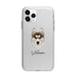 Siberian Husky Personalised Apple iPhone 11 Pro in Silver with Bumper Case