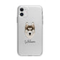 Siberian Husky Personalised Apple iPhone 11 in White with Bumper Case