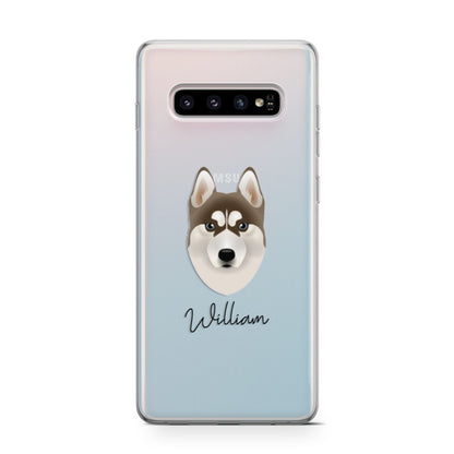 Siberian Husky Personalised Samsung Galaxy S10 Case