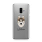 Siberian Husky Personalised Samsung Galaxy S9 Plus Case on Silver phone