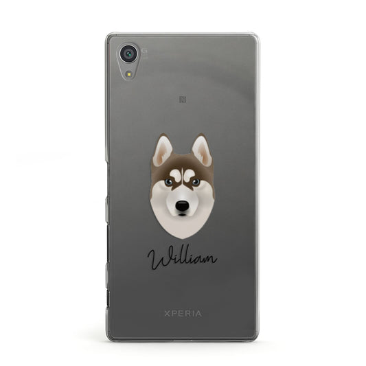 Siberian Husky Personalised Sony Xperia Case