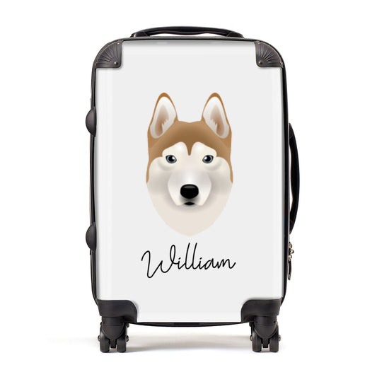 Siberian Husky Personalised Suitcase