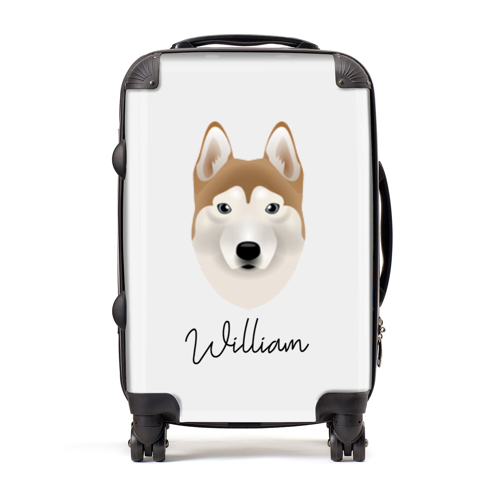 Siberian Husky Personalised Suitcase