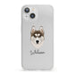 Siberian Husky Personalised iPhone 13 Clear Bumper Case