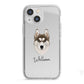 Siberian Husky Personalised iPhone 13 Mini TPU Impact Case with White Edges