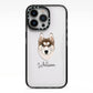 Siberian Husky Personalised iPhone 13 Pro Black Impact Case on Silver phone