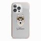 Siberian Husky Personalised iPhone 13 Pro TPU Impact Case with Pink Edges