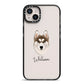 Siberian Husky Personalised iPhone 14 Plus Black Impact Case on Silver phone