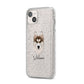 Siberian Husky Personalised iPhone 14 Plus Glitter Tough Case Starlight Angled Image