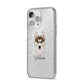 Siberian Husky Personalised iPhone 14 Pro Max Glitter Tough Case Silver Angled Image