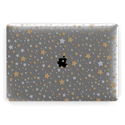 Silver Gold Stars Apple MacBook Case