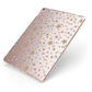 Silver Gold Stars Apple iPad Case on Rose Gold iPad Side View