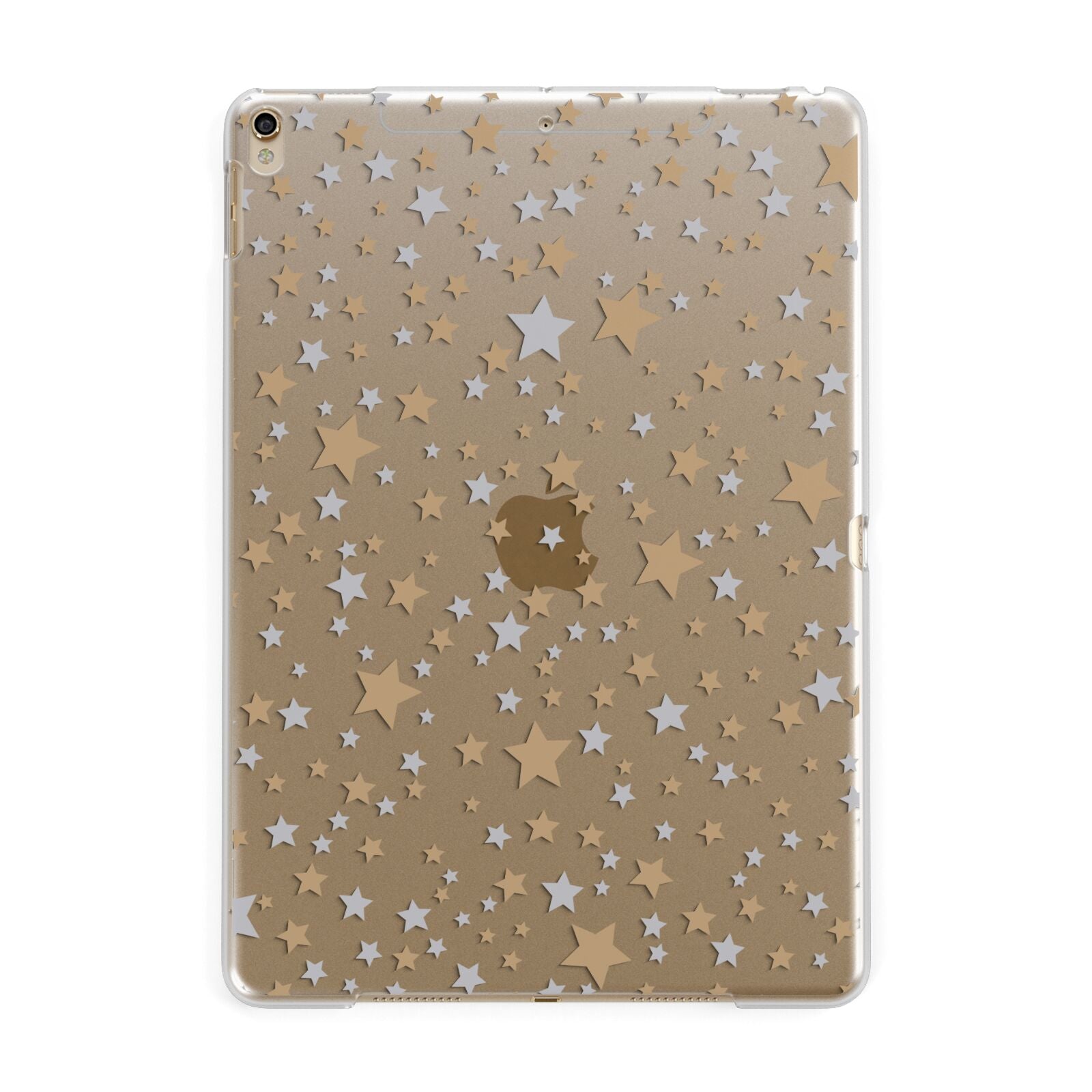 Silver Gold Stars Apple iPad Gold Case