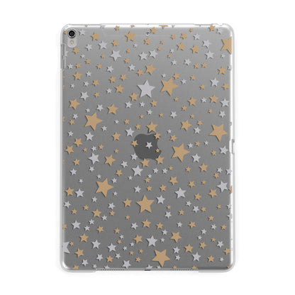 Silver Gold Stars Apple iPad Silver Case
