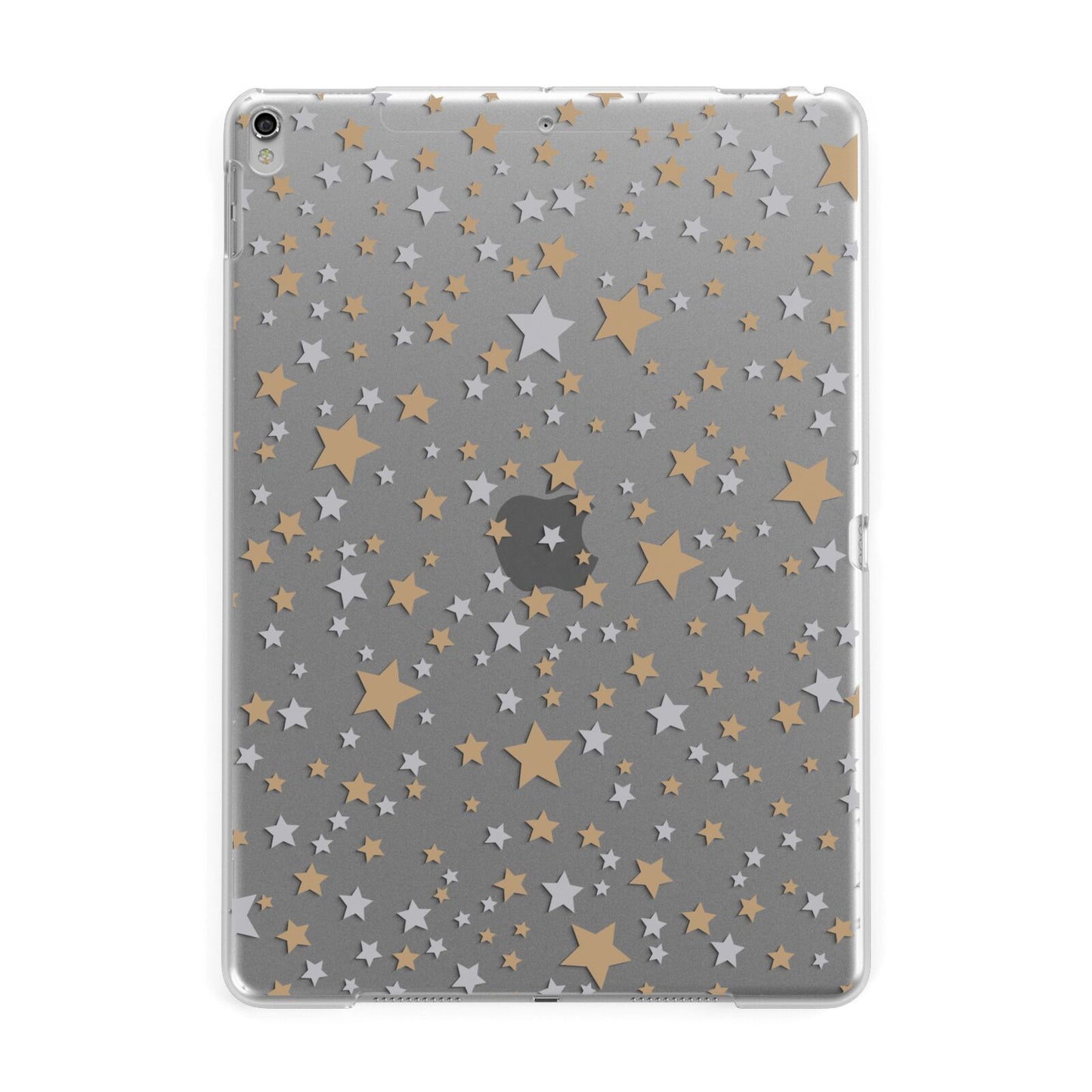 Silver Gold Stars Apple iPad Silver Case