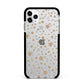 Silver Gold Stars Apple iPhone 11 Pro Max in Silver with Black Impact Case