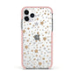 Silver Gold Stars Apple iPhone 11 Pro in Silver with Pink Impact Case