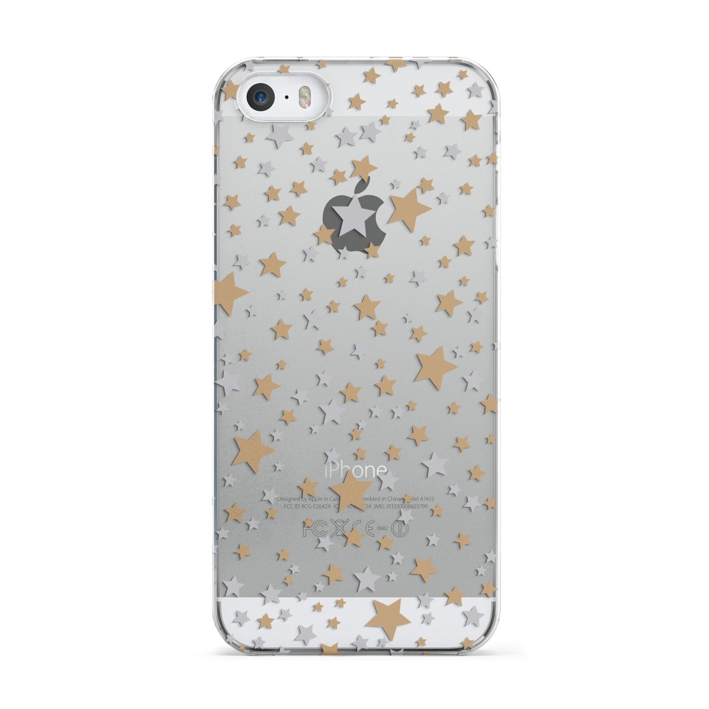 Silver Gold Stars Apple iPhone 5 Case