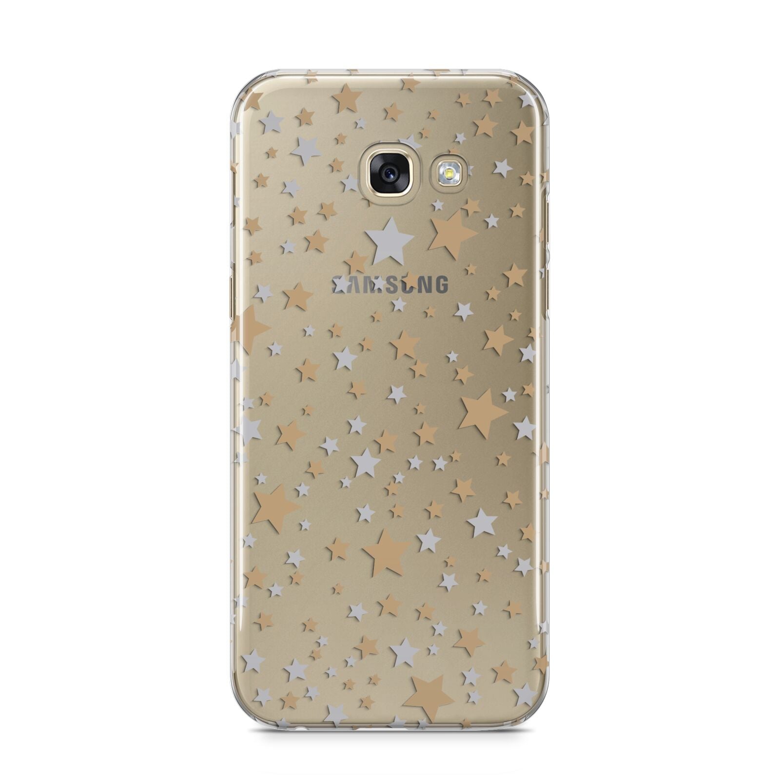 Silver Gold Stars Samsung Galaxy A5 2017 Case on gold phone