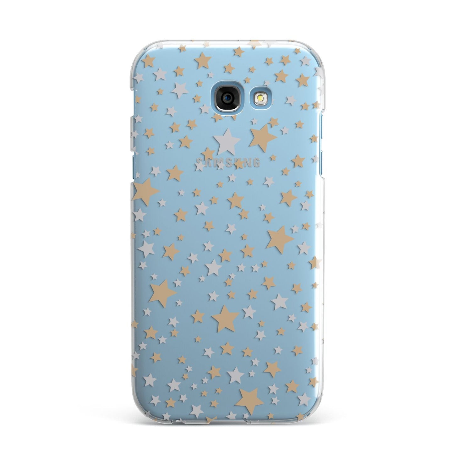 Silver Gold Stars Samsung Galaxy A7 2017 Case