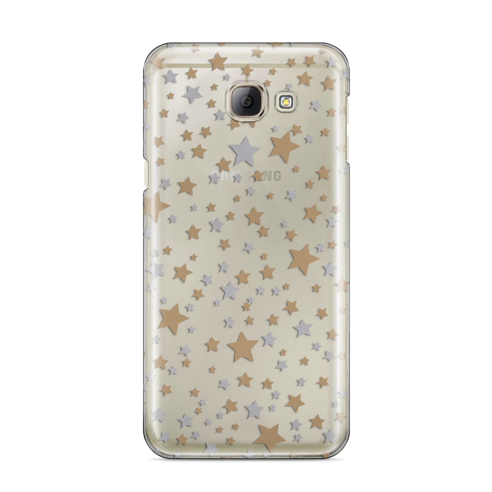 Silver Gold Stars Samsung Galaxy A8 2016 Case