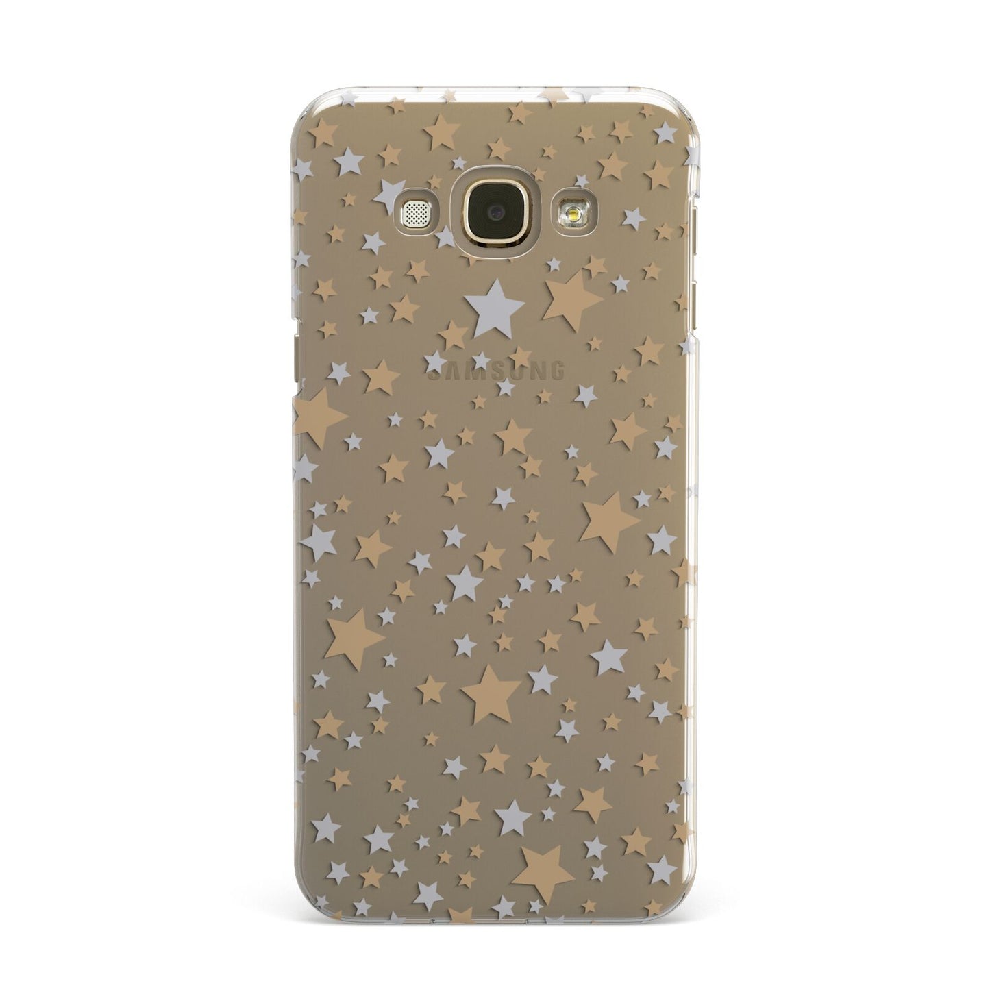Silver Gold Stars Samsung Galaxy A8 Case