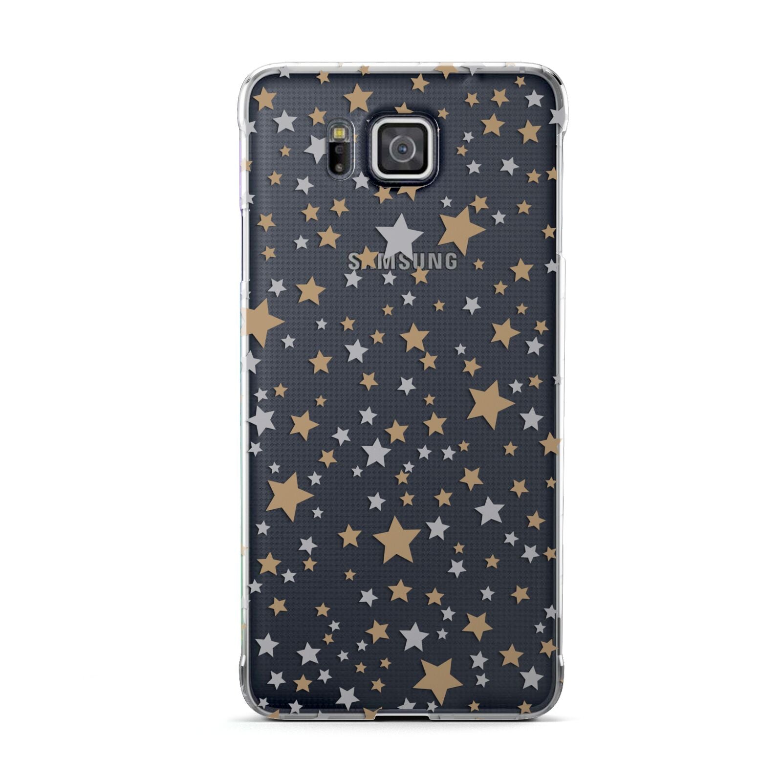 Silver Gold Stars Samsung Galaxy Alpha Case