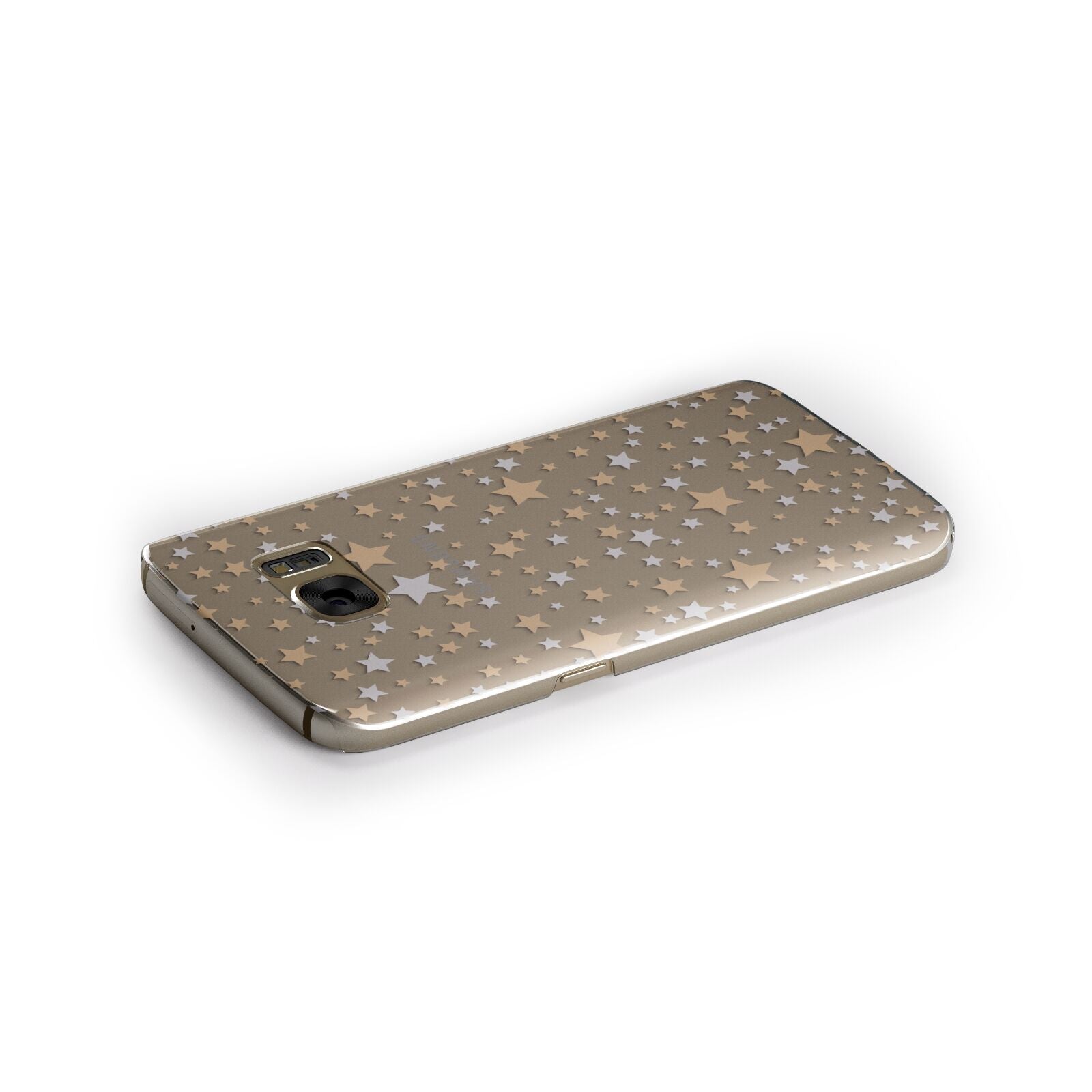 Silver Gold Stars Samsung Galaxy Case Side Close Up
