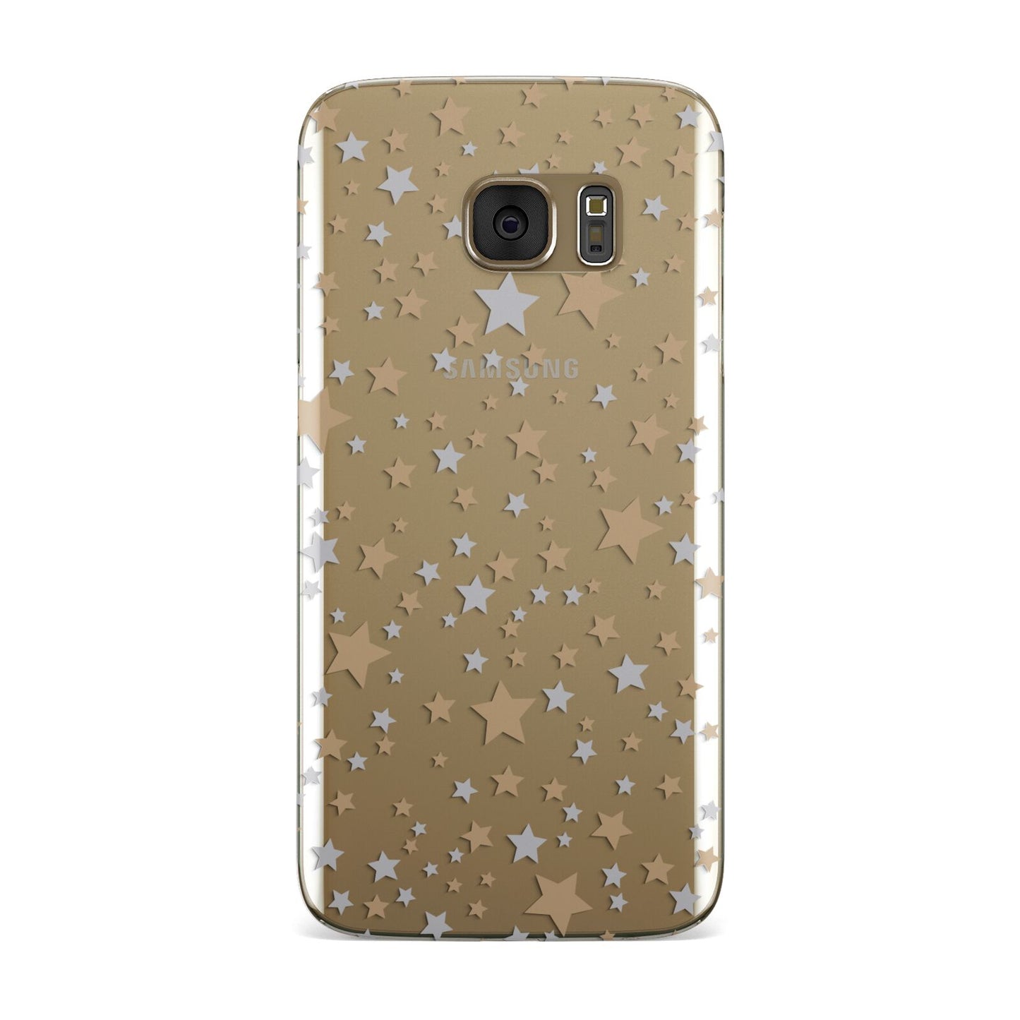 Silver Gold Stars Samsung Galaxy Case