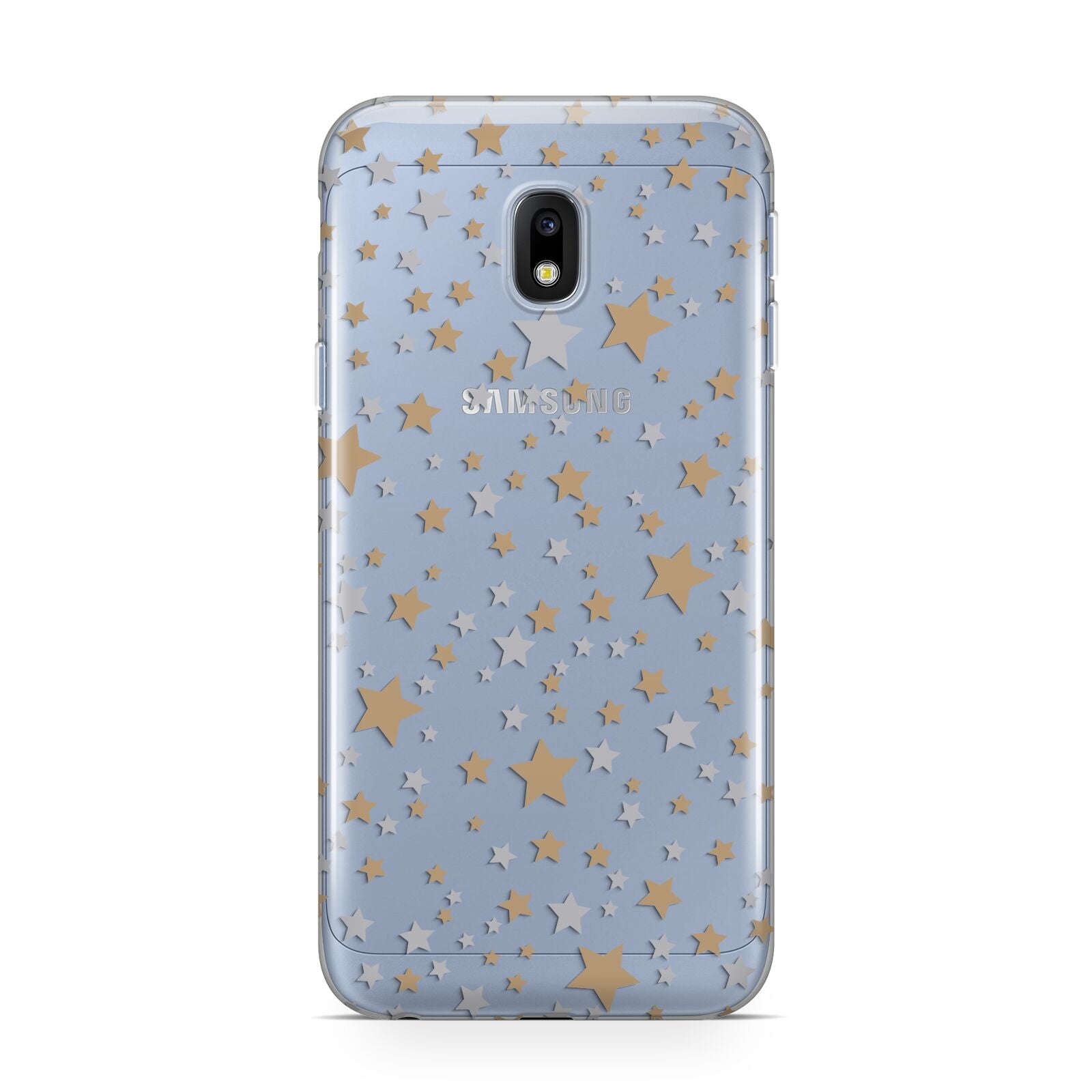 Silver Gold Stars Samsung Galaxy J3 2017 Case