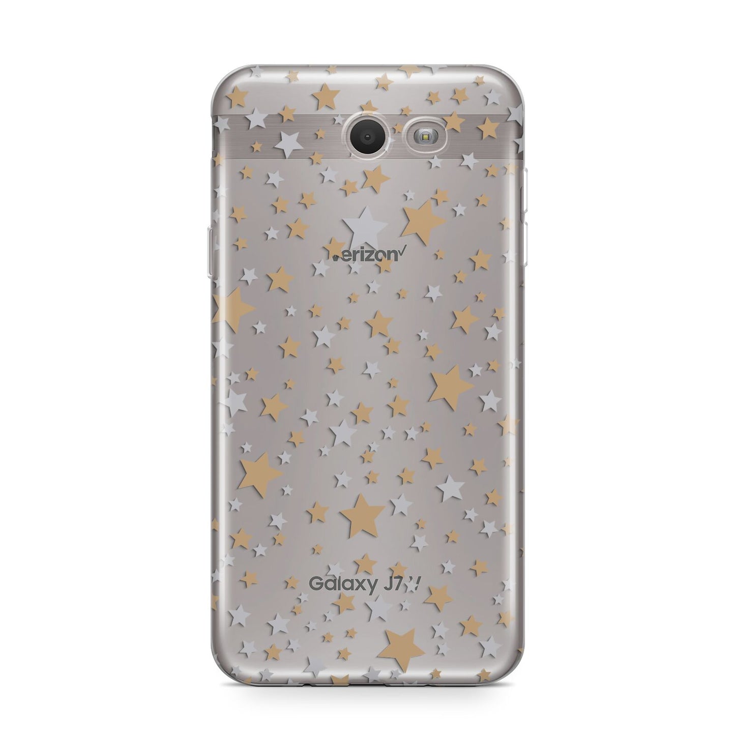 Silver Gold Stars Samsung Galaxy J7 2017 Case