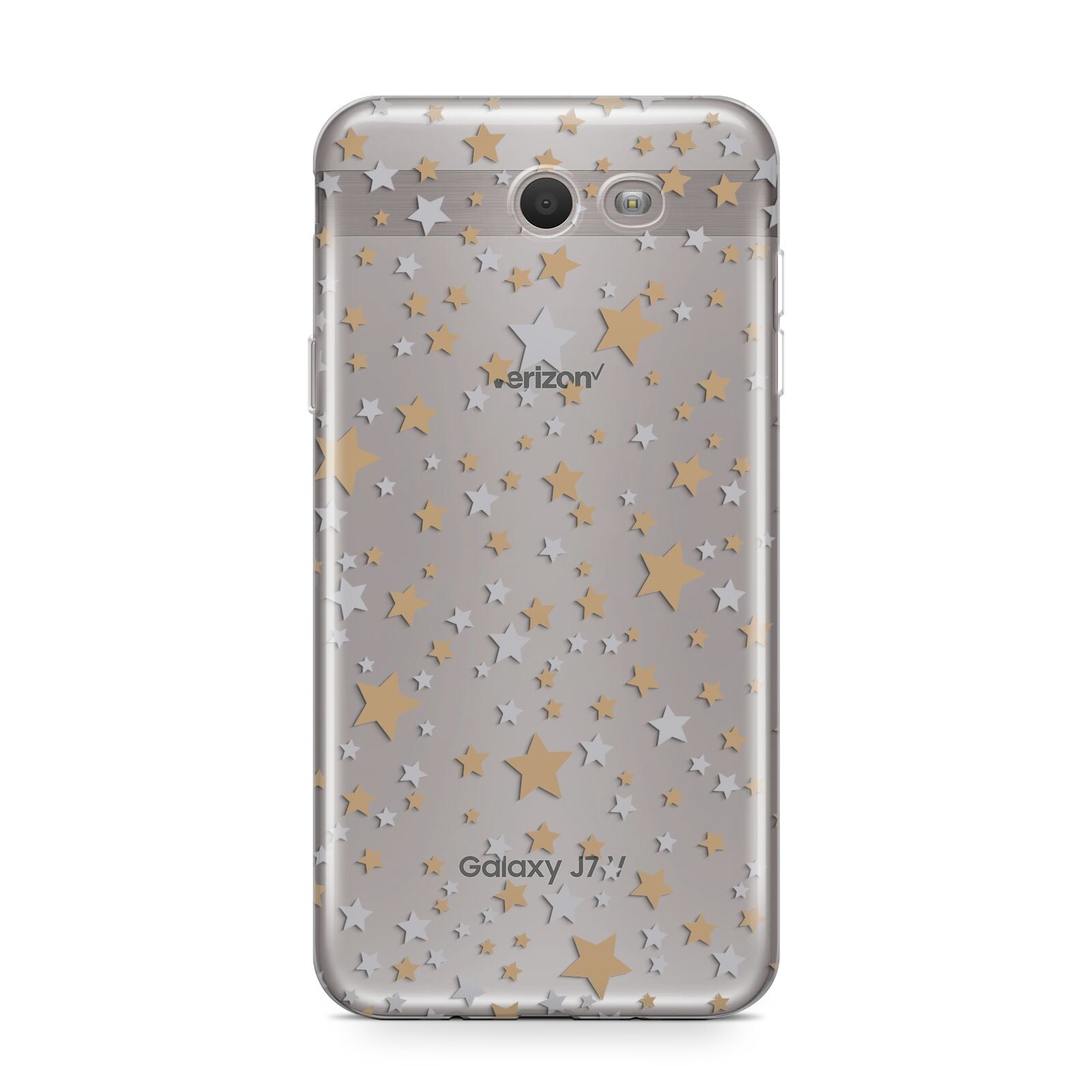 Silver Gold Stars Samsung Galaxy J7 2017 Case