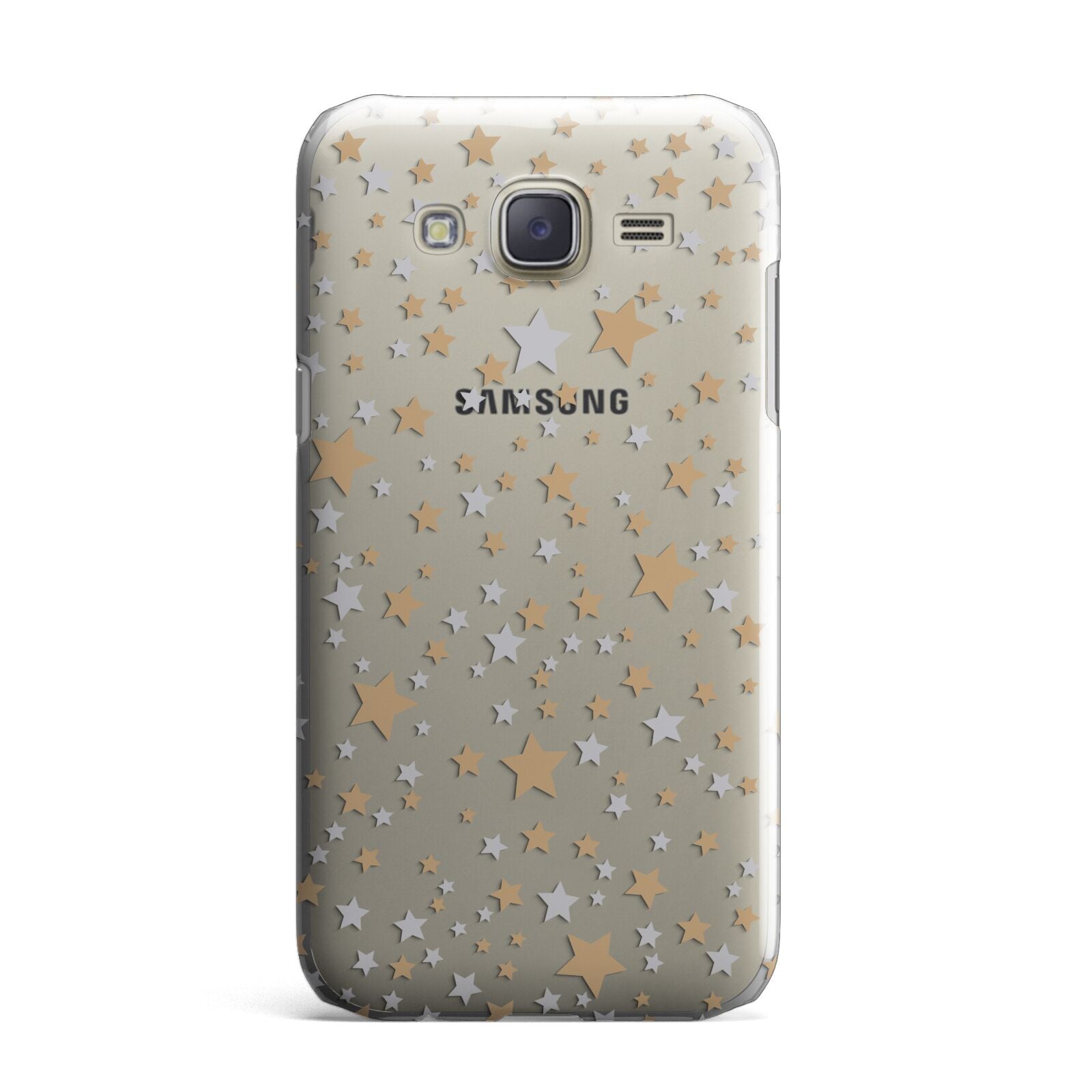 Silver Gold Stars Samsung Galaxy J7 Case