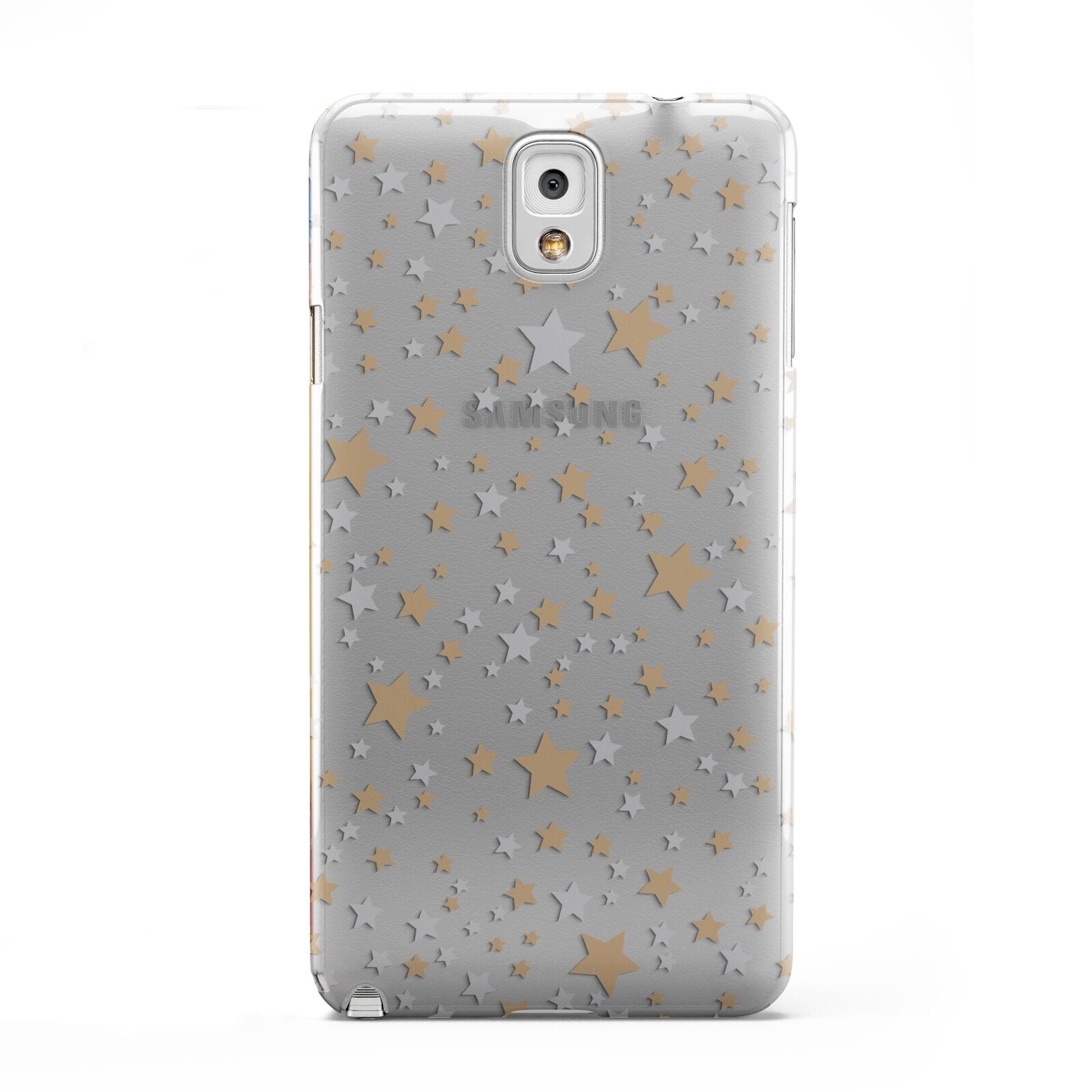 Silver Gold Stars Samsung Galaxy Note 3 Case
