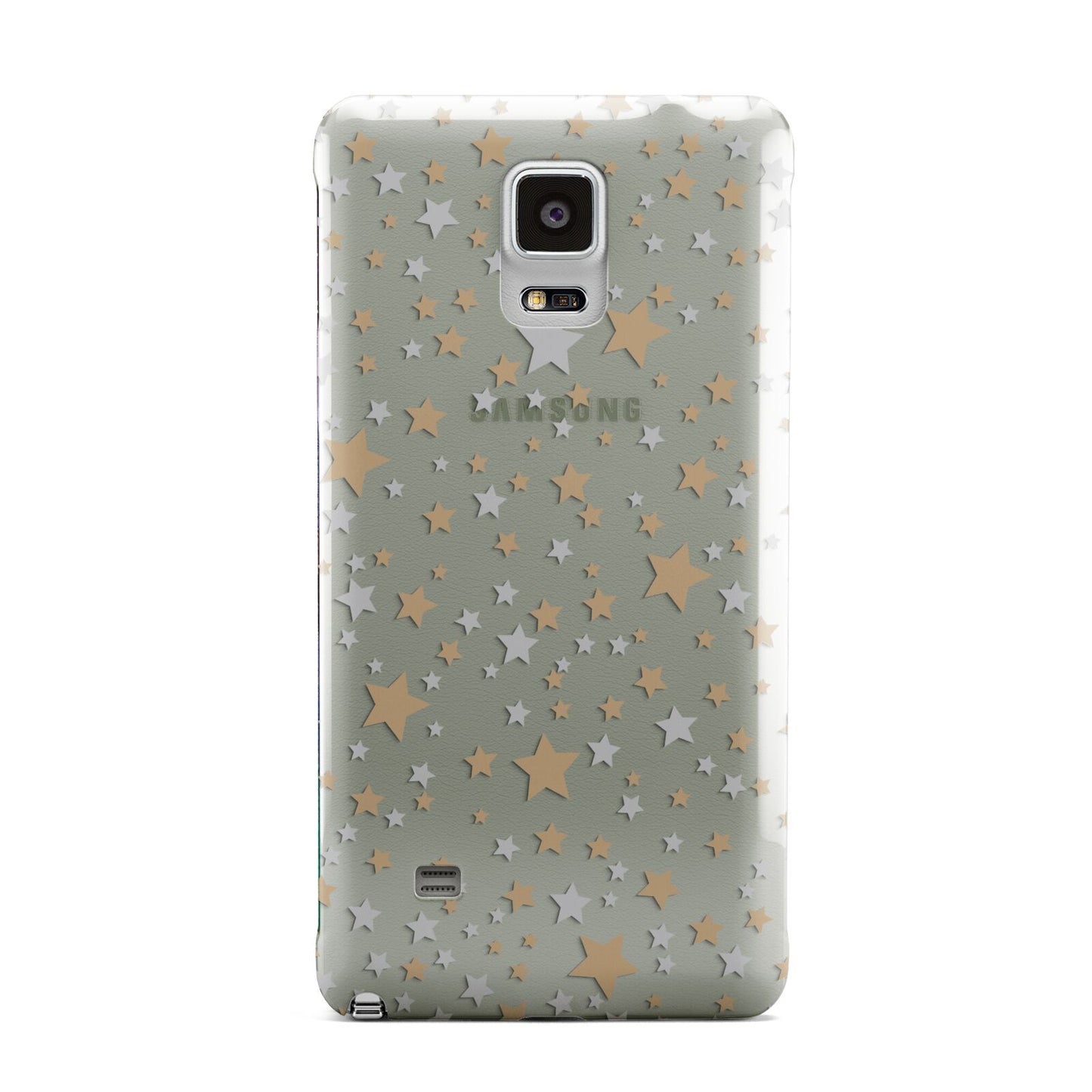Silver Gold Stars Samsung Galaxy Note 4 Case