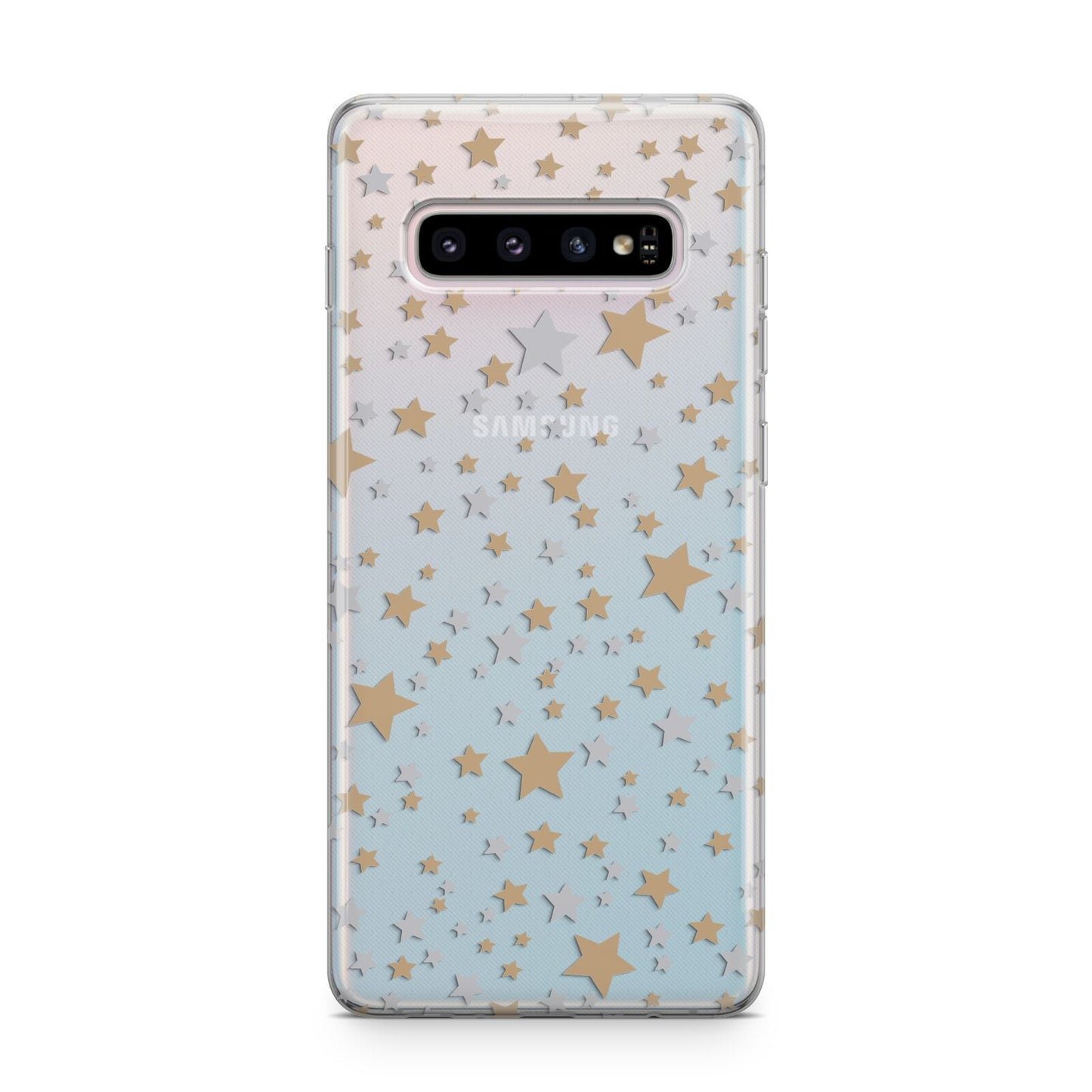 Silver Gold Stars Samsung Galaxy S10 Plus Case