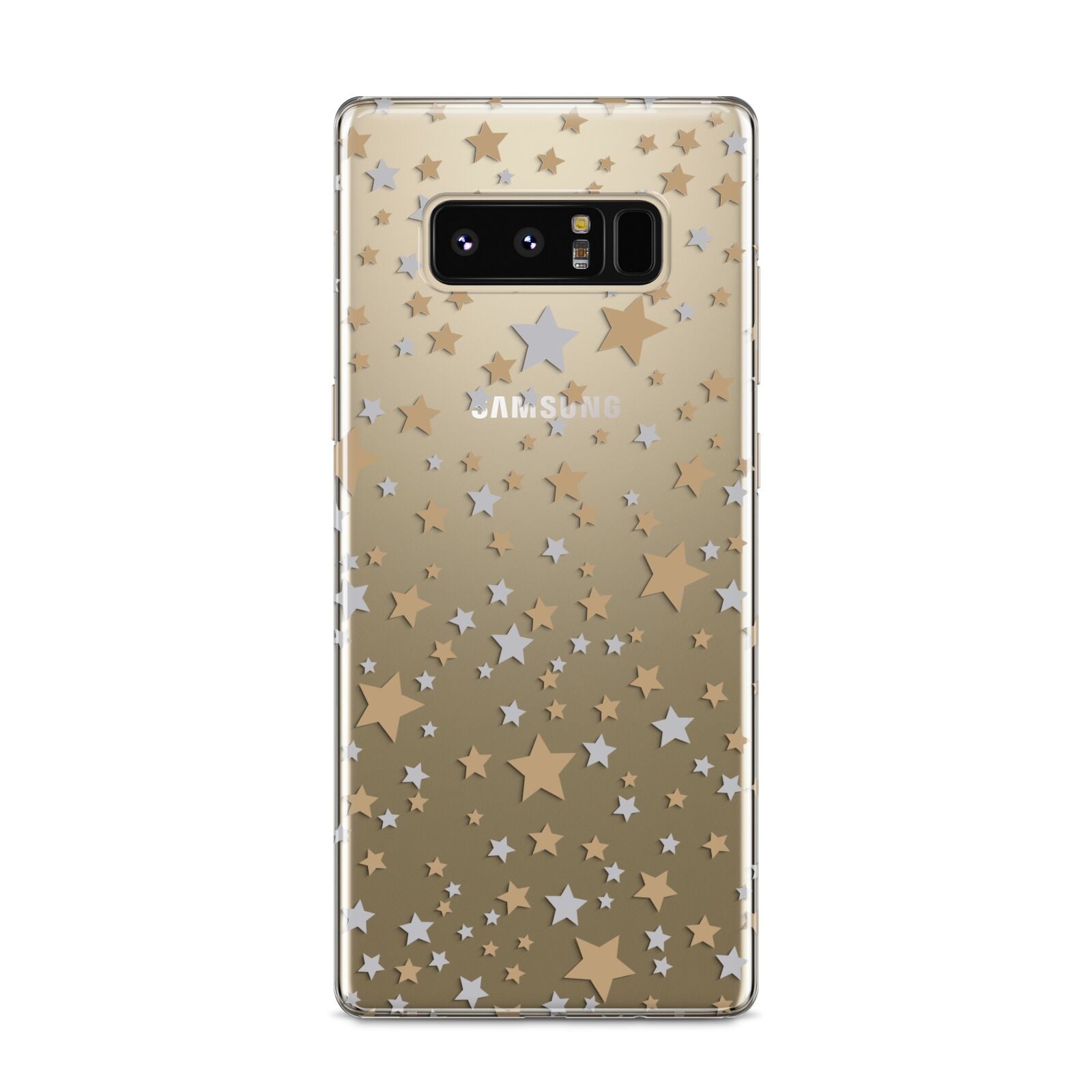 Silver Gold Stars Samsung Galaxy S8 Case