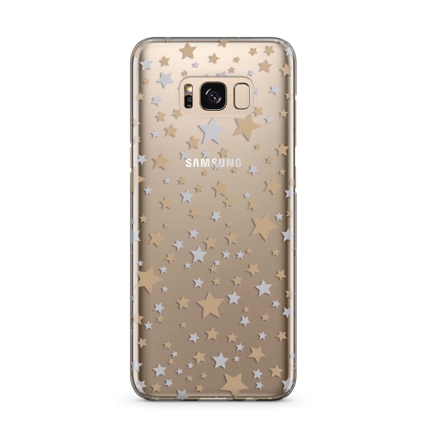 Silver Gold Stars Samsung Galaxy S8 Plus Case