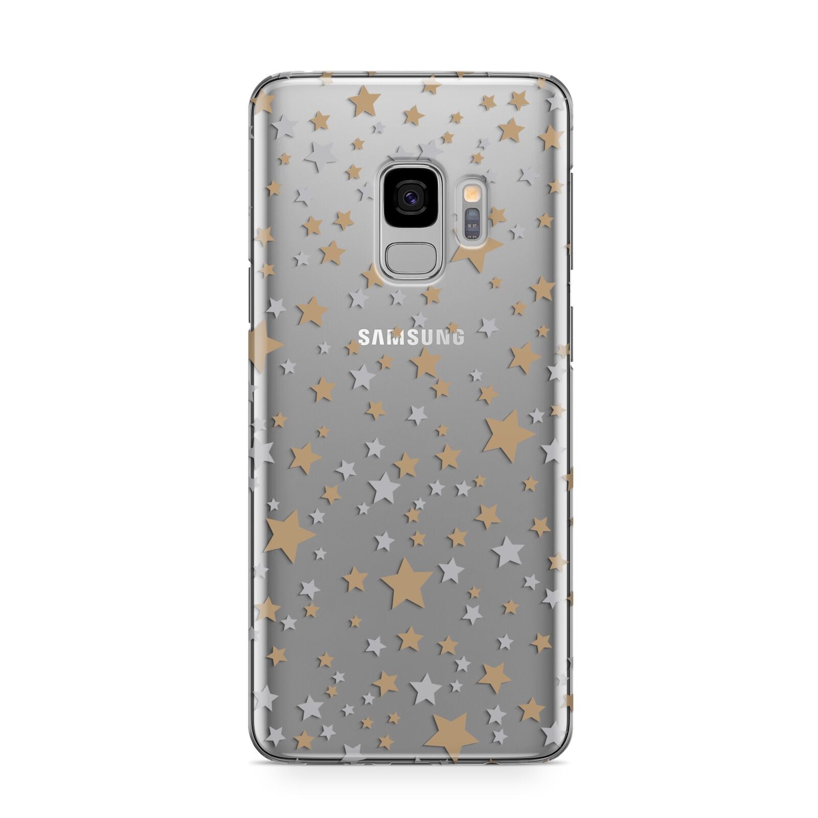 Silver Gold Stars Samsung Galaxy S9 Case