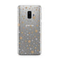 Silver Gold Stars Samsung Galaxy S9 Plus Case on Silver phone