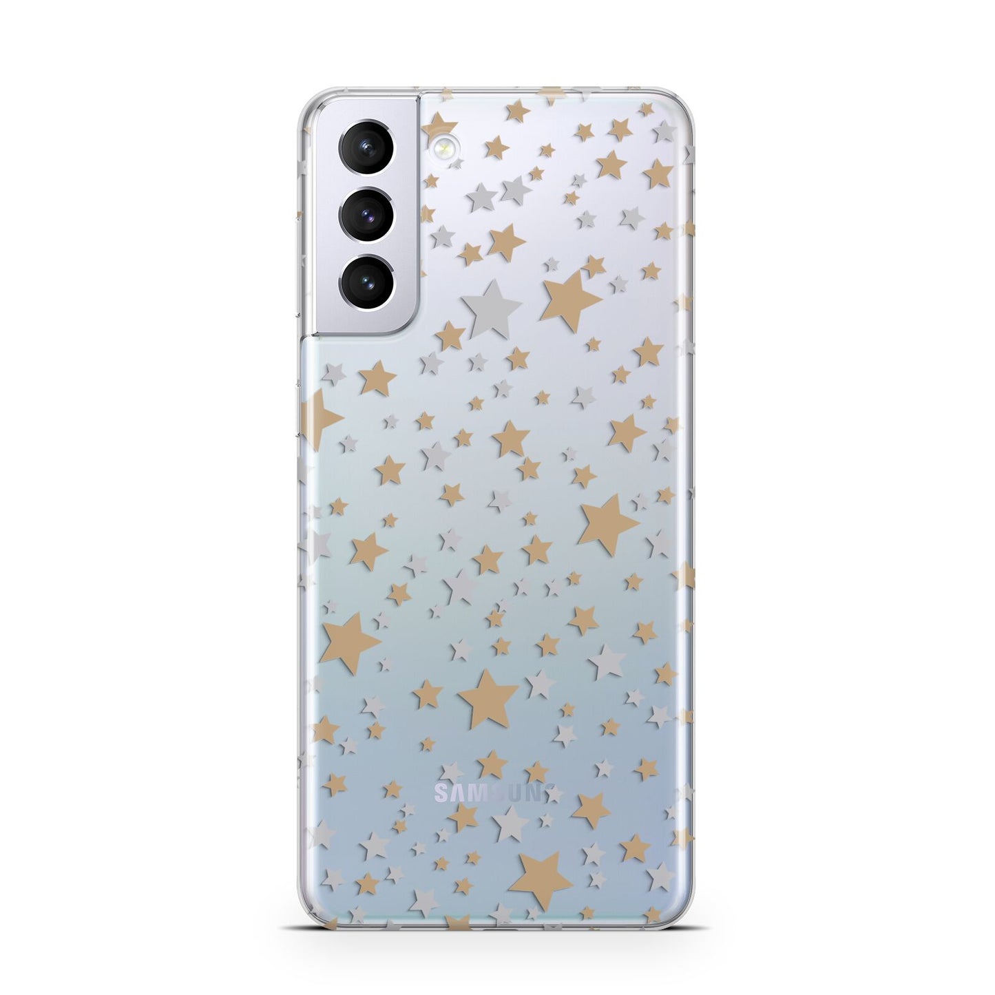 Silver Gold Stars Samsung S21 Plus Phone Case