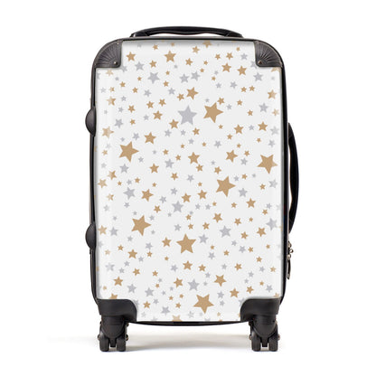 Silver Gold Stars Suitcase