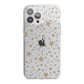 Silver Gold Stars iPhone 13 Pro Max TPU Impact Case with White Edges
