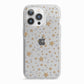 Silver Gold Stars iPhone 13 Pro TPU Impact Case with White Edges
