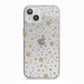 Silver Gold Stars iPhone 13 TPU Impact Case with White Edges