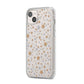Silver Gold Stars iPhone 14 Plus Clear Tough Case Starlight Angled Image