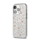 Silver Gold Stars iPhone 14 Pro Glitter Tough Case Silver Angled Image