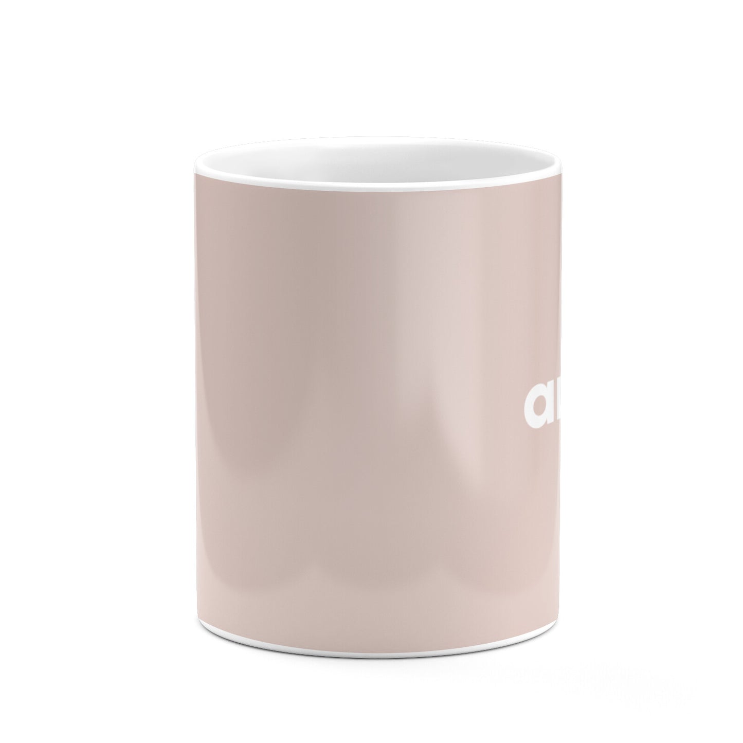 Simple Blush Pink with Name 10oz Mug Alternative Image 7