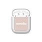 Simple Blush Pink with Name AirPods Case